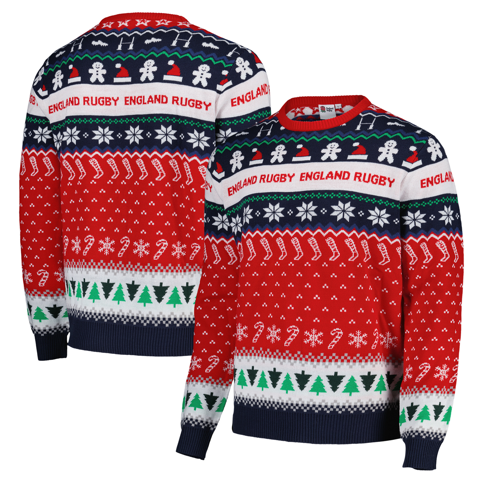 England Rugby Retro Fairisle Christmas Jumper