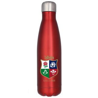 British & Irish Lions Stainless Steel Drink Bottle - 500ml - Red