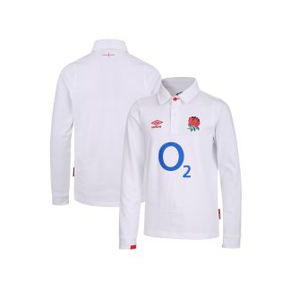 England Rugby Home Classic Long Sleeve Jersey 2020/21 - White - Mens