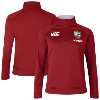 British & Irish Lions 1/4 Zip Fleece - Red - Womens