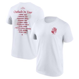British & Irish Lions 2025 Tour Fixtures Graphic T-Shirt - White