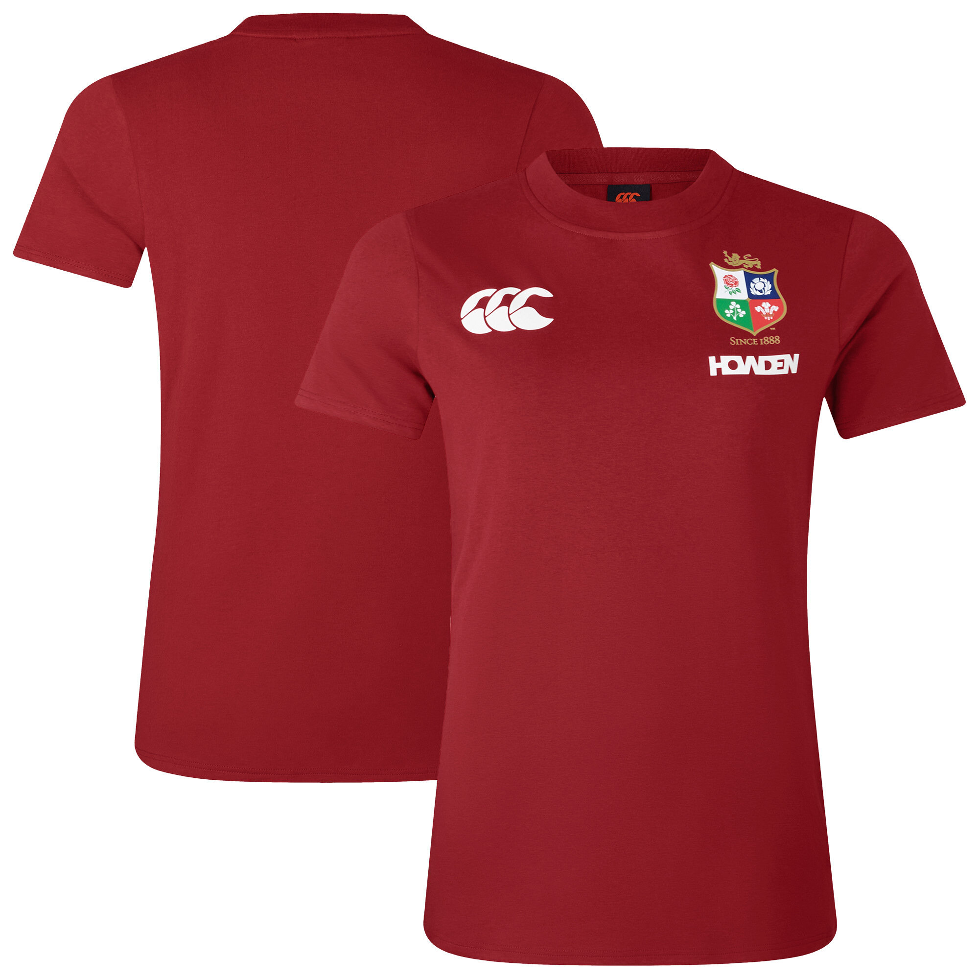 British & Irish Lions Cotton Jersey T-Shirt - Red - Womens