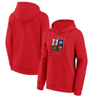 British & Irish Lions Logo Hoodie - Red - Womens