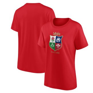 British & Irish Lions Logo T-Shirt - Red - Womens
