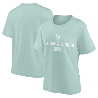 British & Irish Lions Wordmark Logo Oversized T-Shirt - Surf Spray - Womens