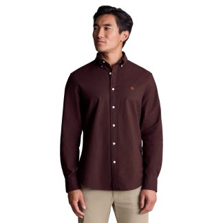 England Rugby Charles Tyrwhitt Slim Fit Oxford Shirt - Burgundy