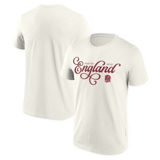 England Rugby Vintage Script Graphic T-Shirt - Off White