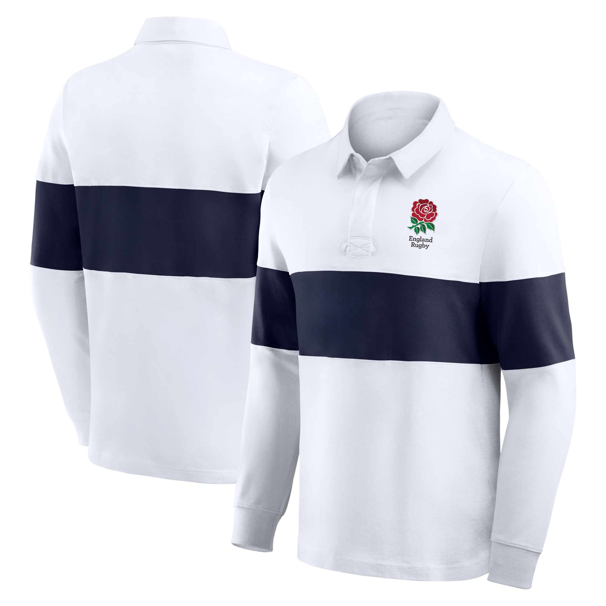 England Rugby Classics Long Sleeve Rugby Shirt - White