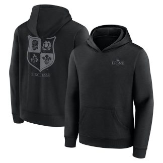 British & Irish Lions Large Mono Logo Graphic Hoodie - Black - Junior