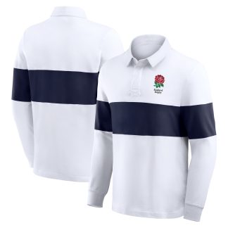England Rugby Classics Long Sleeve Rugby Shirt - White