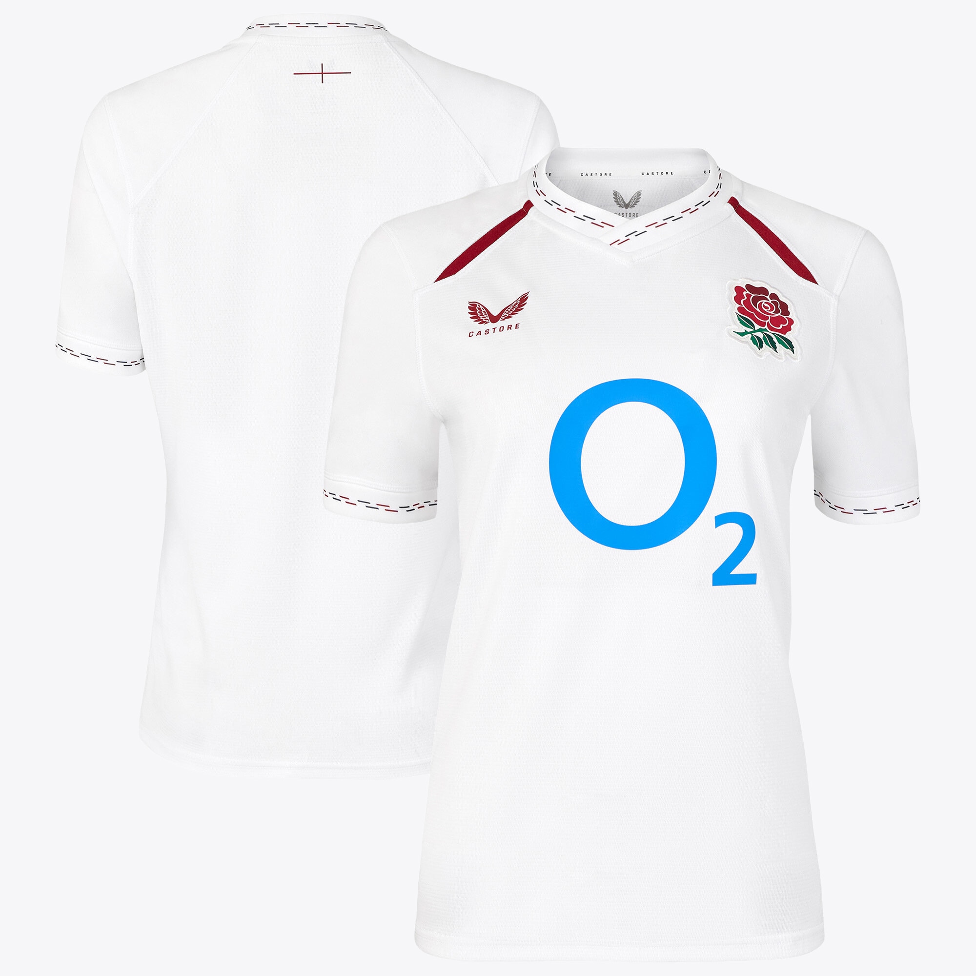 England Rugby Home Replica Jersey 2026/27 - White - Womens