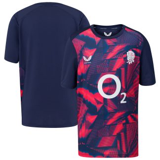 England Rugby Pre Match Short Sleeve Jersey - Blue - Junior