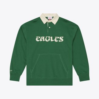 Philadelphia Eagles NFL Mitchell & Ness Retro Roots Rugby Top - Mens