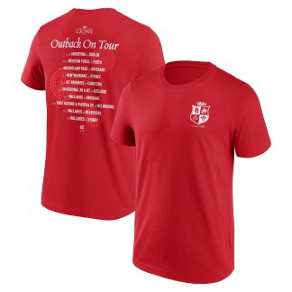 British & Irish Lions 2025 Tour Fixtures Graphic T-Shirt - Red