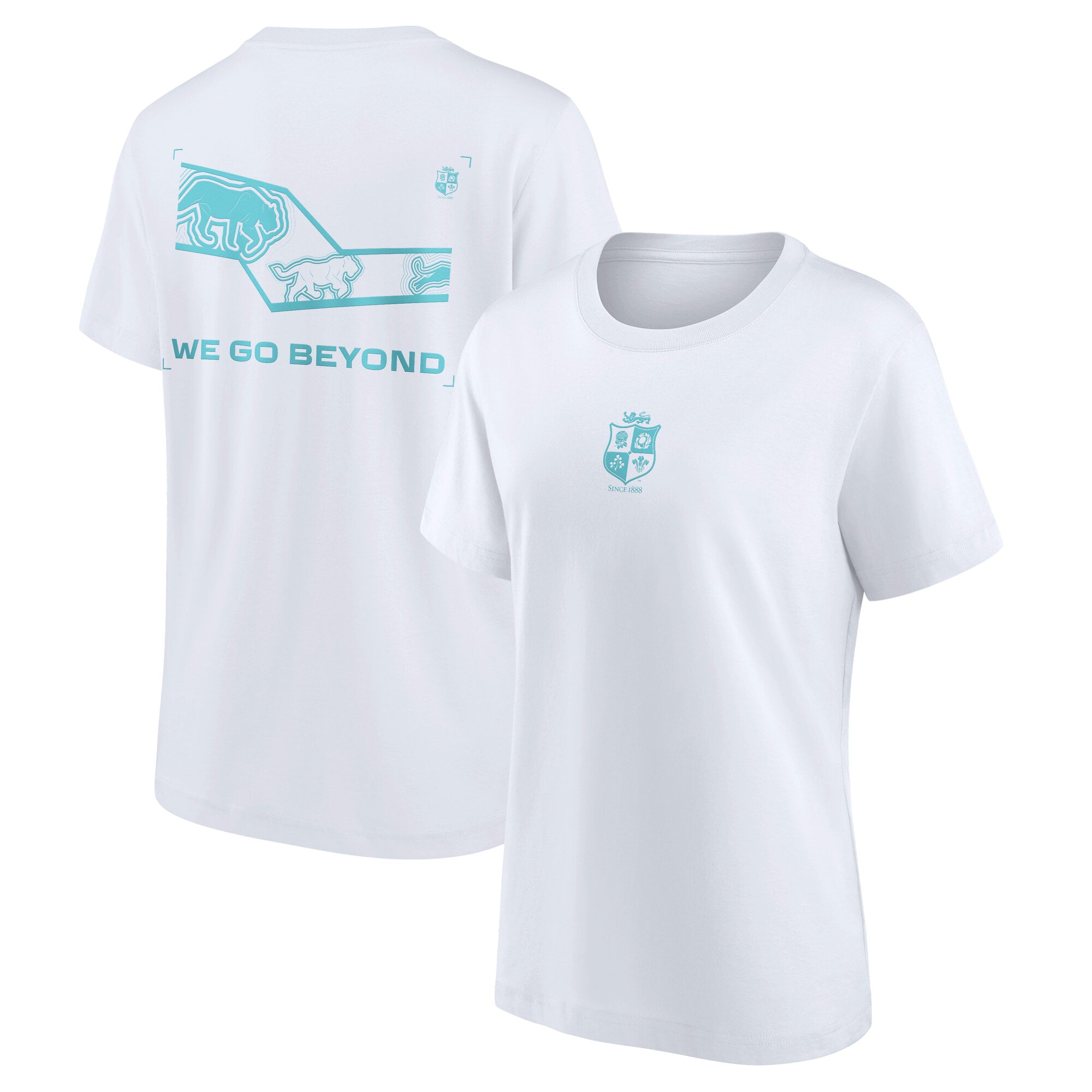 British & Irish Lions Rugby Lions Womens NZ 2027 We Go Beyond Graphic T-Shirt - White - Womens