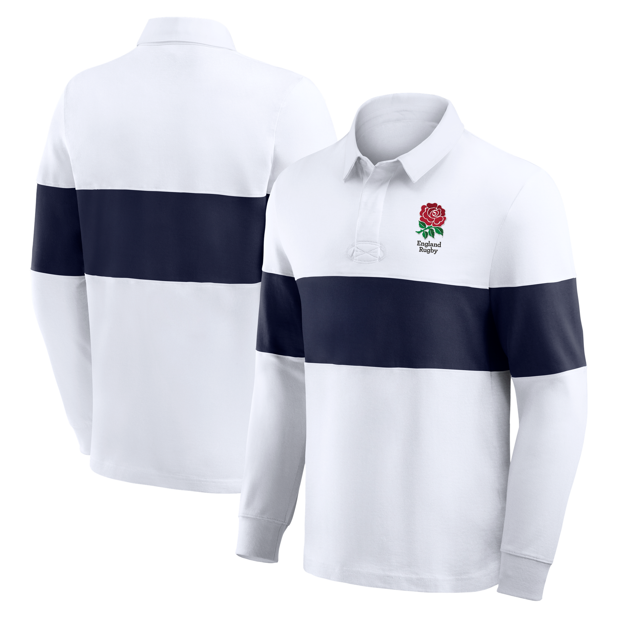 England Rugby Classics Long Sleeve Rugby Shirt - White
