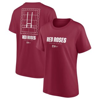 England Rugby Red Roses Stamp Graphic T-Shirt - Red - Womens