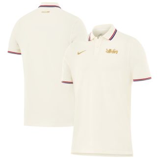 British & Irish Lions Nike Heraldic Lion Pique Polo - Off White