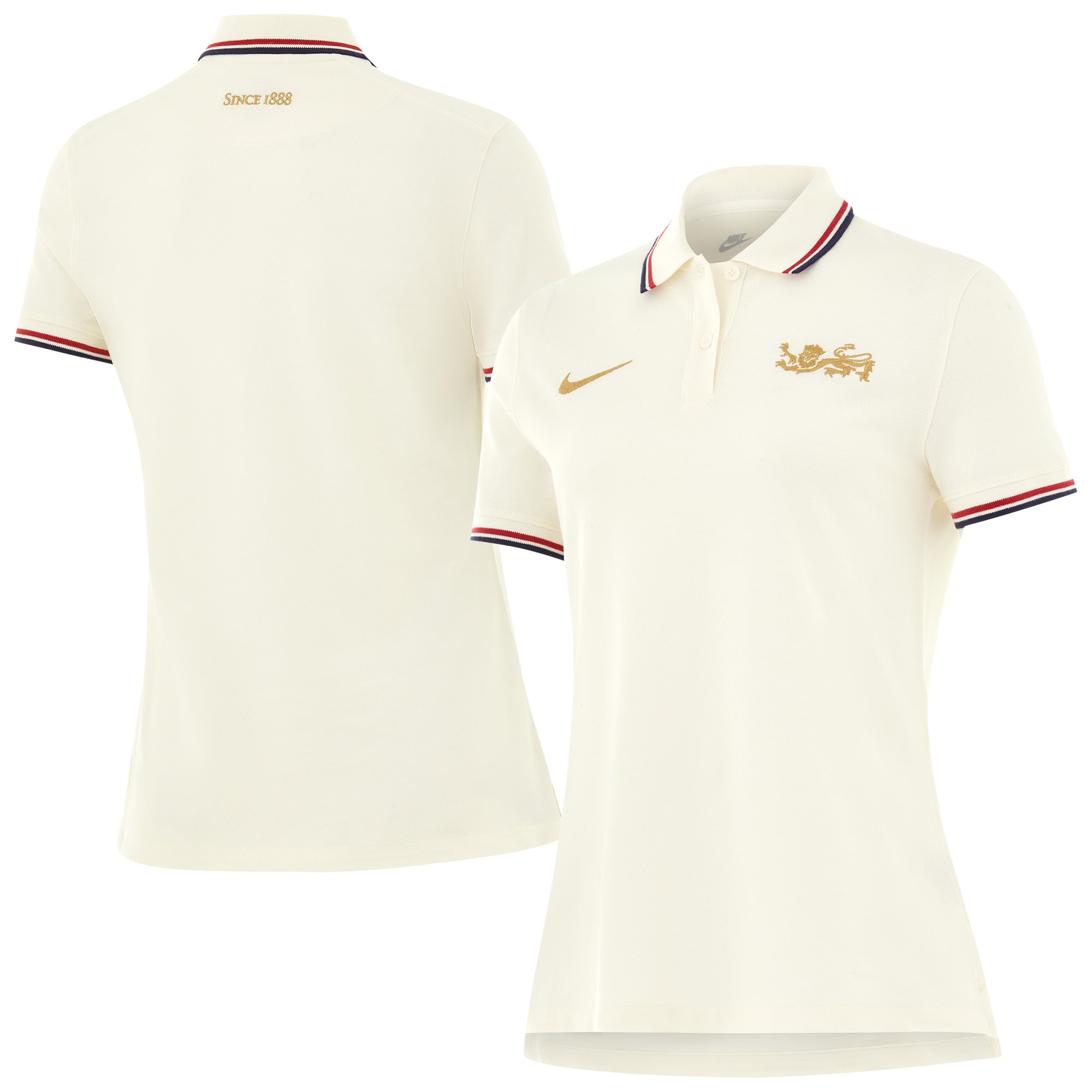 British & Irish Lions Nike Heraldic Lion Pique Polo - Womens - Red