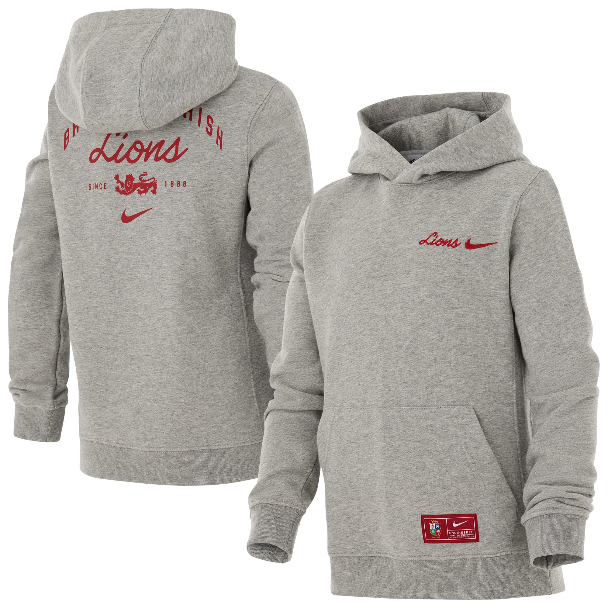 British & Irish Lions Nike Swoosh Hoodie - Juniors - Grey