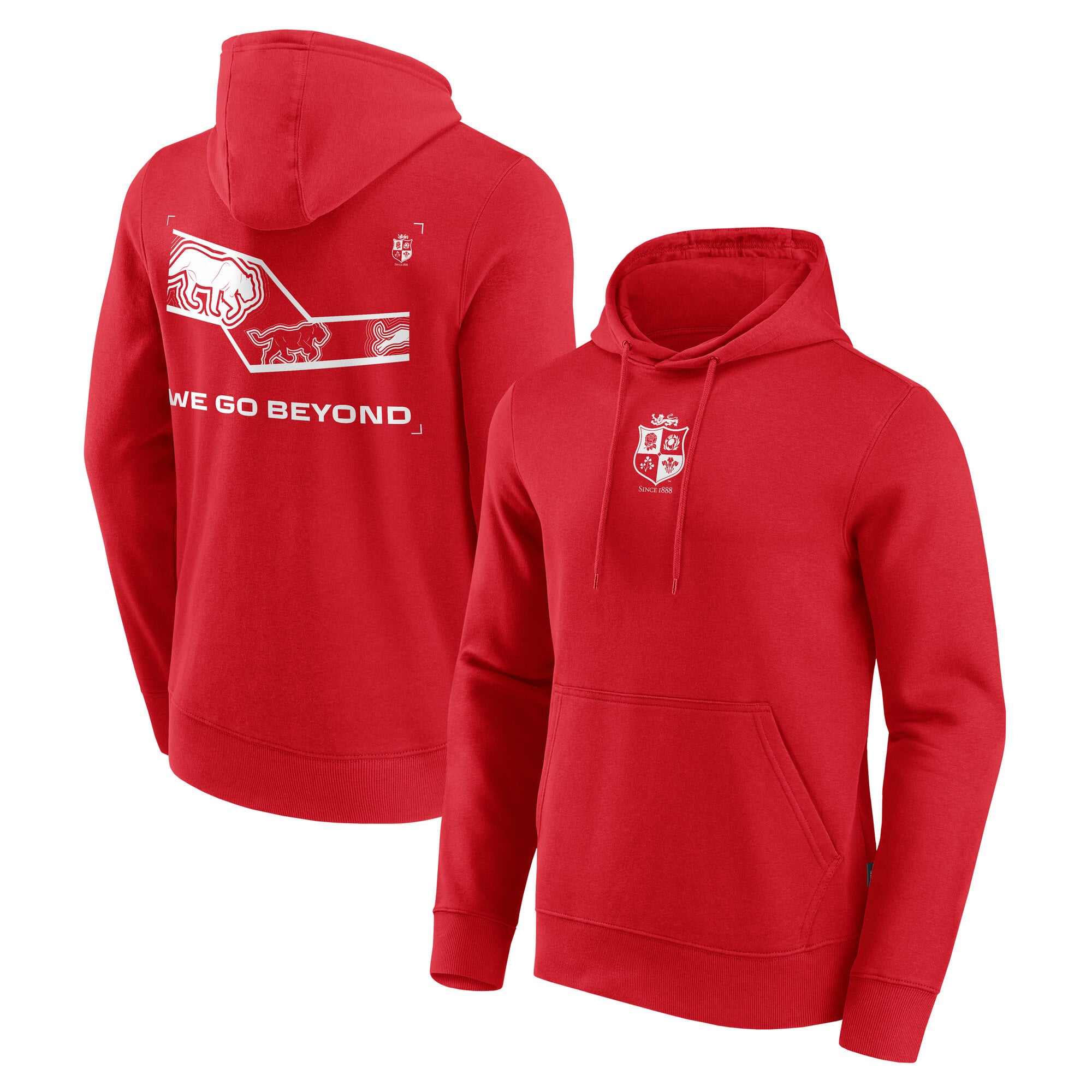 British & Irish Lions Rugby Lions Womens NZ 2027 We Go Beyond Graphic Hoodie - Red
