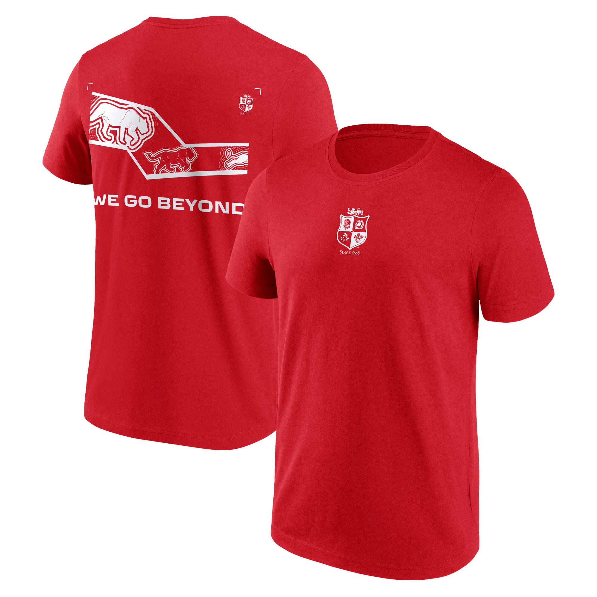 British & Irish Lions Rugby Lions Womens NZ 2027 We Go Beyond Graphic T-Shirt - Red