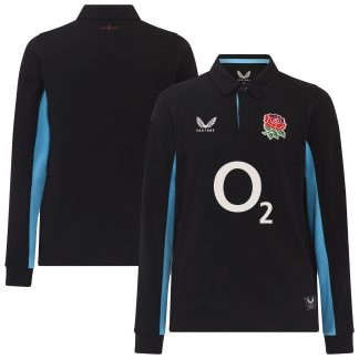 England Rugby Alternate Classic Long Sleeve Jersey 2025/26 - Black - Junior