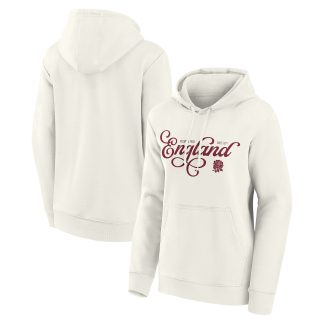 Rugby Vintage Script Graphic Hoodie - Off White - Womens